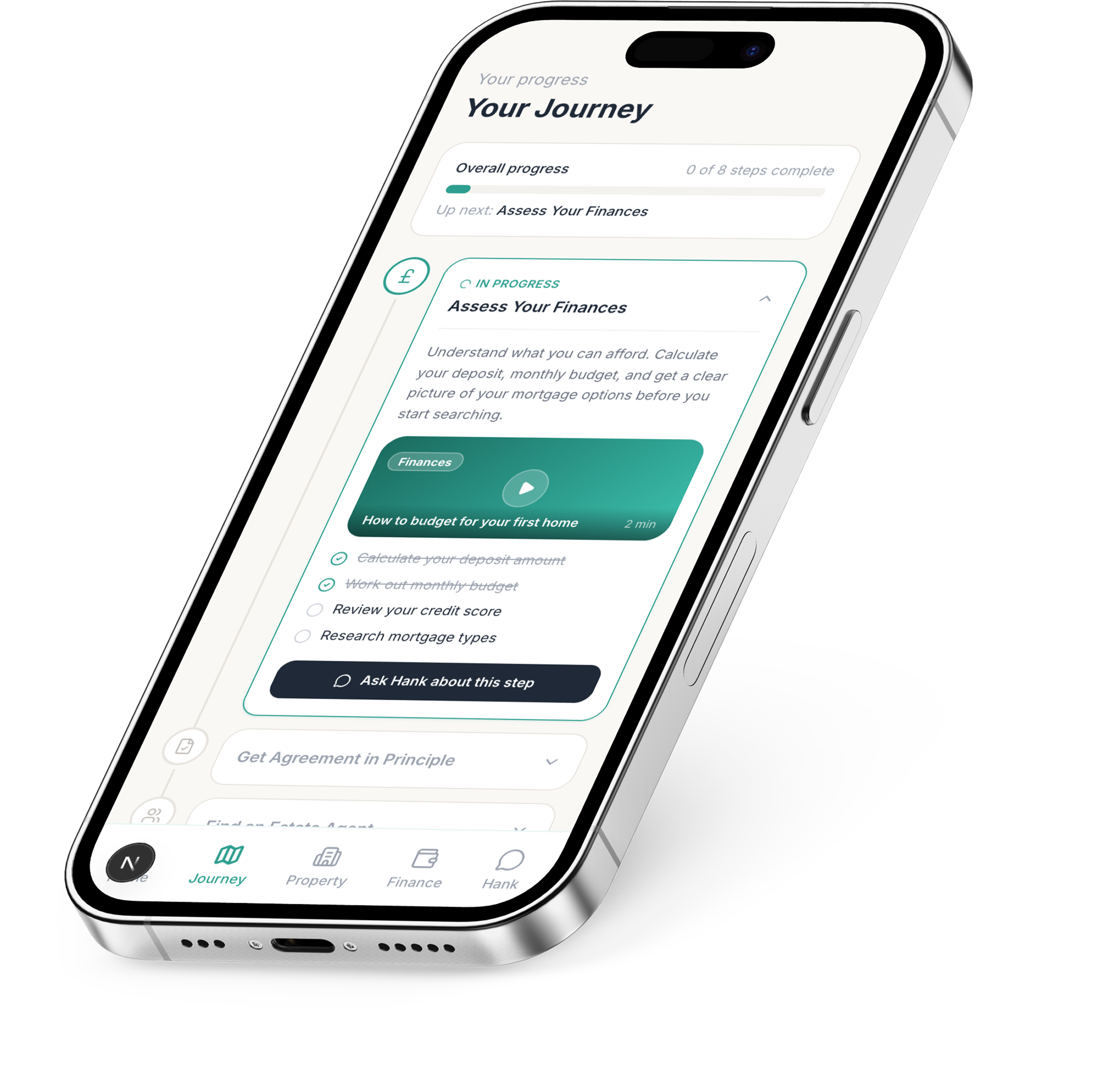 Hank app mockup
